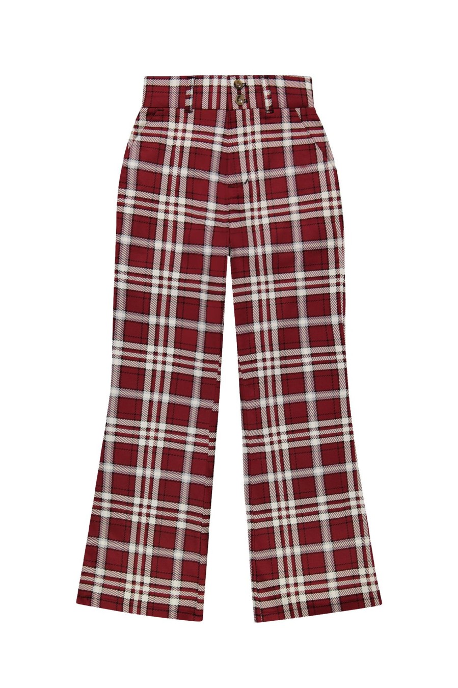 Women Loudmouth | Fairway Gimme Pant - Crimson Plaid