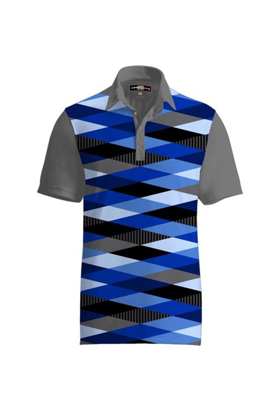 Men Loudmouth | Men'S Breezy Polo - Fore Shades Of Blue