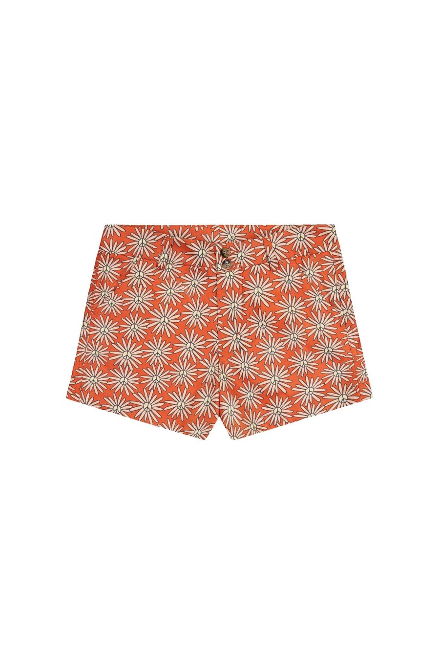 Women Loudmouth | High Waist Short - Burnt Peace Flower