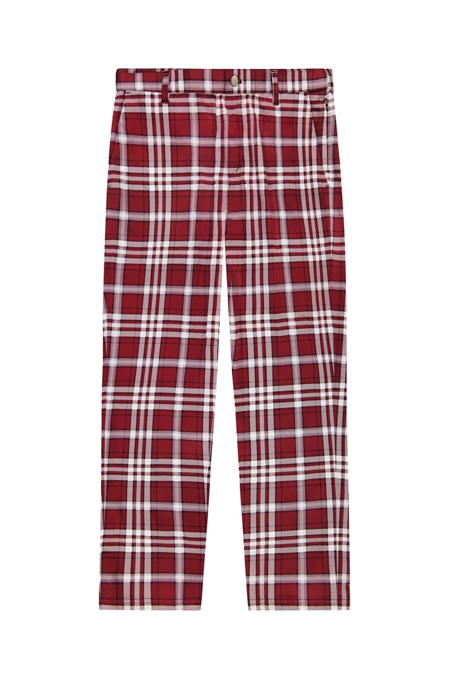 Men Loudmouth | Fairway Birdie Pant - Crimson Plaid