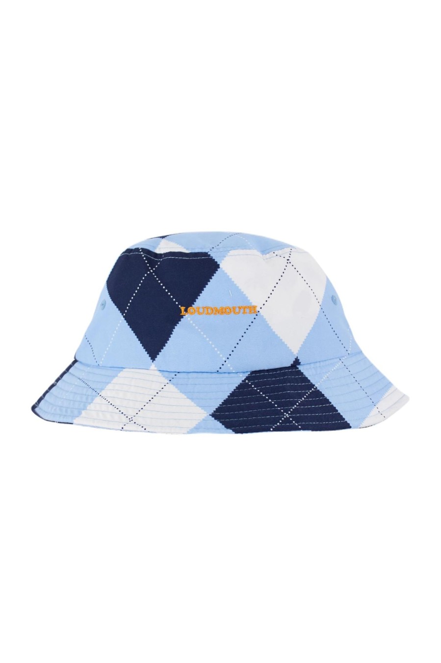 Men Loudmouth | Bucket Hat - Blue White Argyle