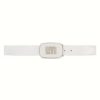 Men Loudmouth | Polished White Patent Leather Belt