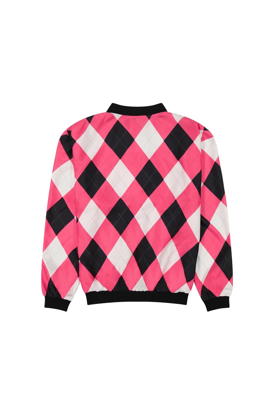 Men Loudmouth | V-Neck Windbreaker - Pink U0026 Black Argyle