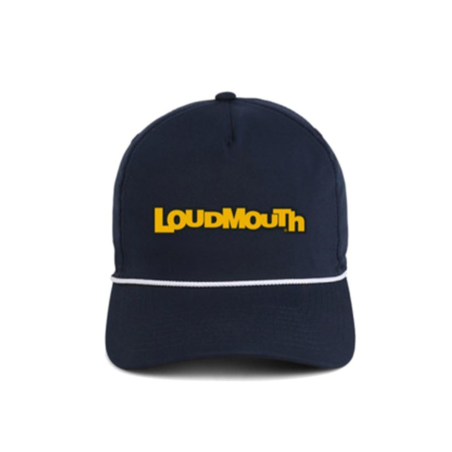 Men Loudmouth | Heritage Logo Navy Blue Retro Fit 5 Panel Cap