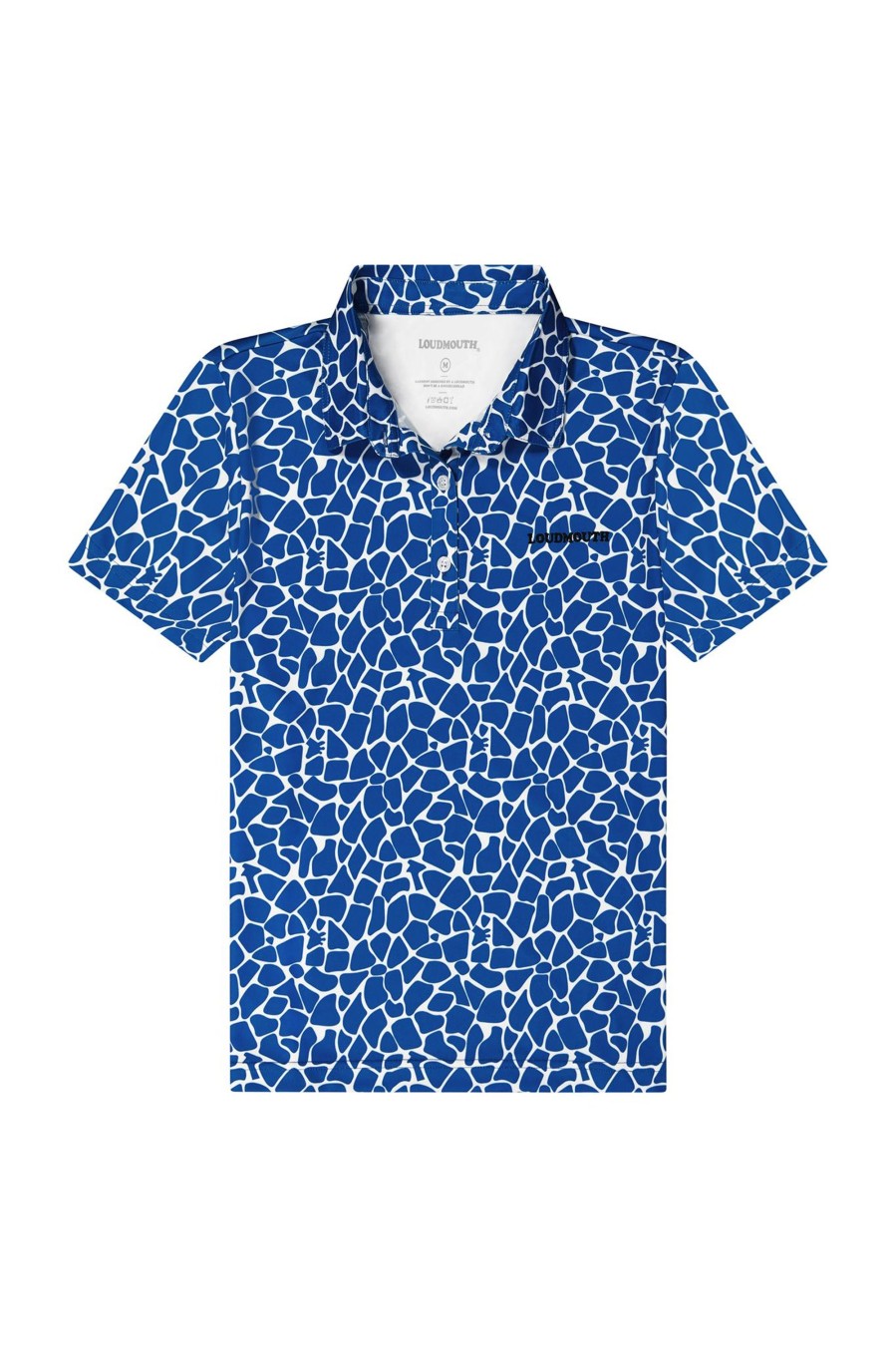 Women Loudmouth | Womens Breezy Polo - Blue Giraffe