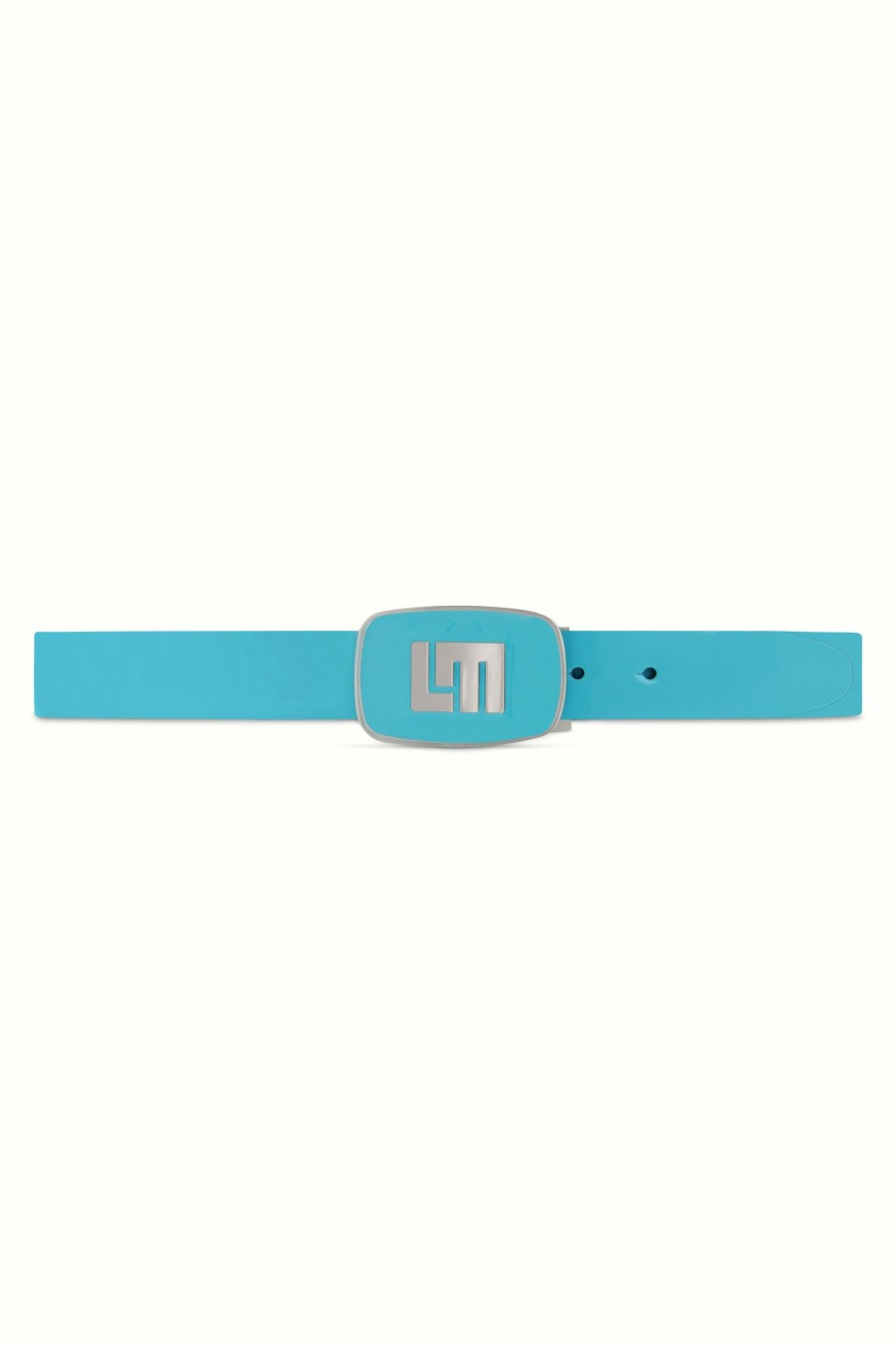 Men Loudmouth | Polished Turquoise Patent Leather Belt