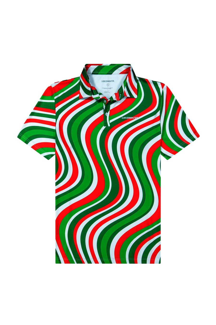 Men Loudmouth | Mens Breezy Polo - Torrey Lines Green