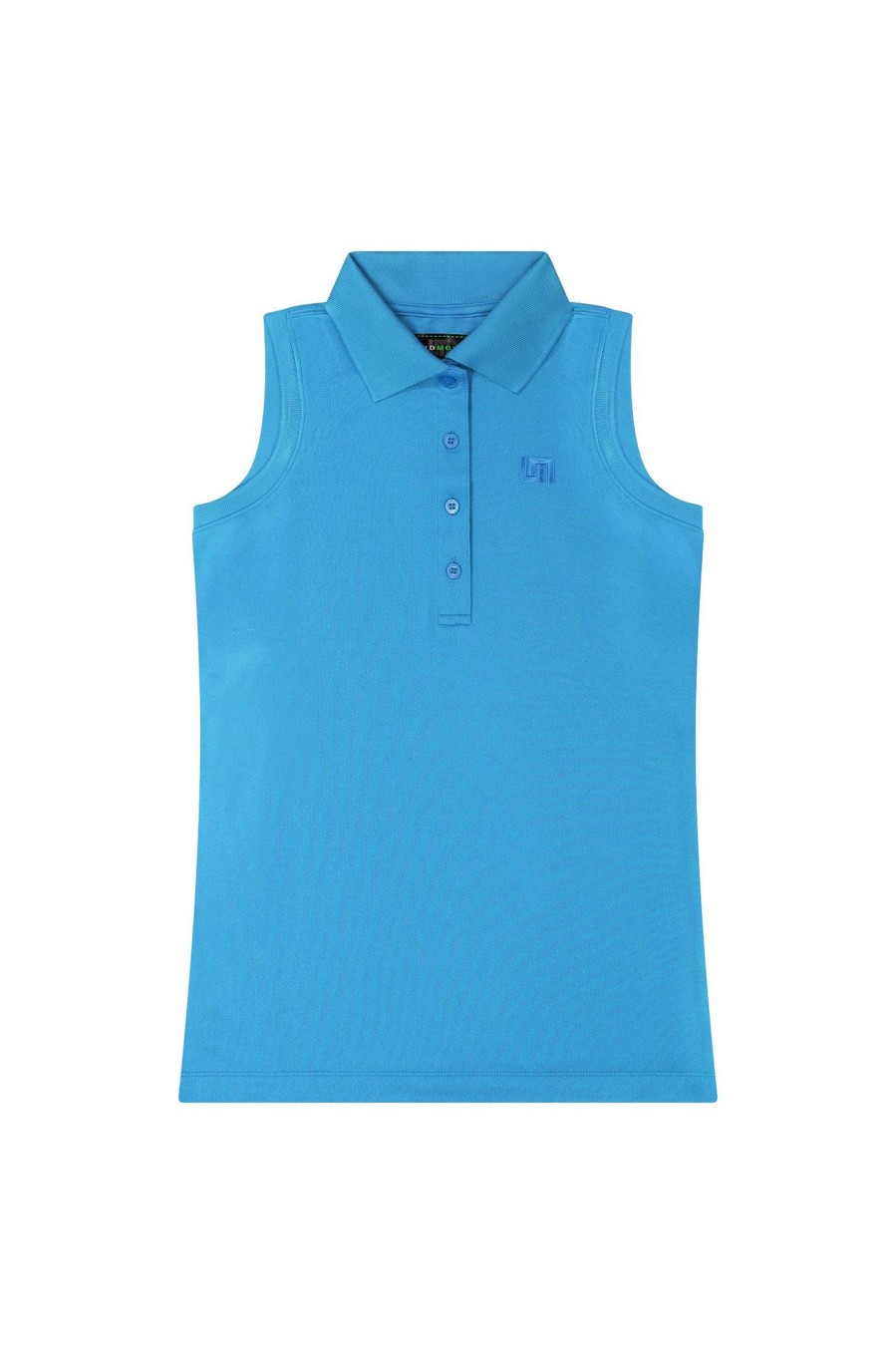 Women Loudmouth | Women Sleeveless Heritage Polo - Powder Blue