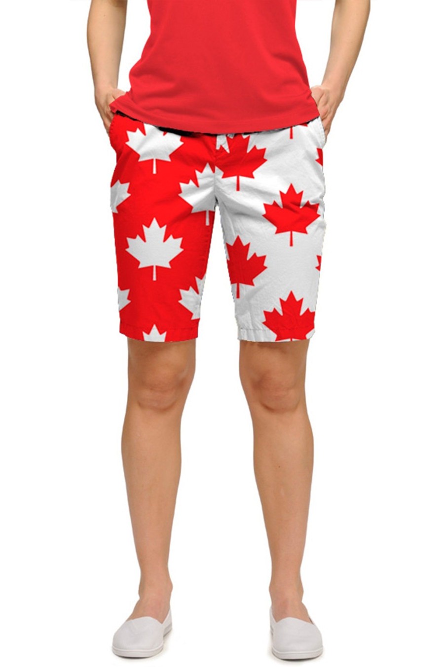 Women Loudmouth | Bermuda Short - Canada Maple Leaf