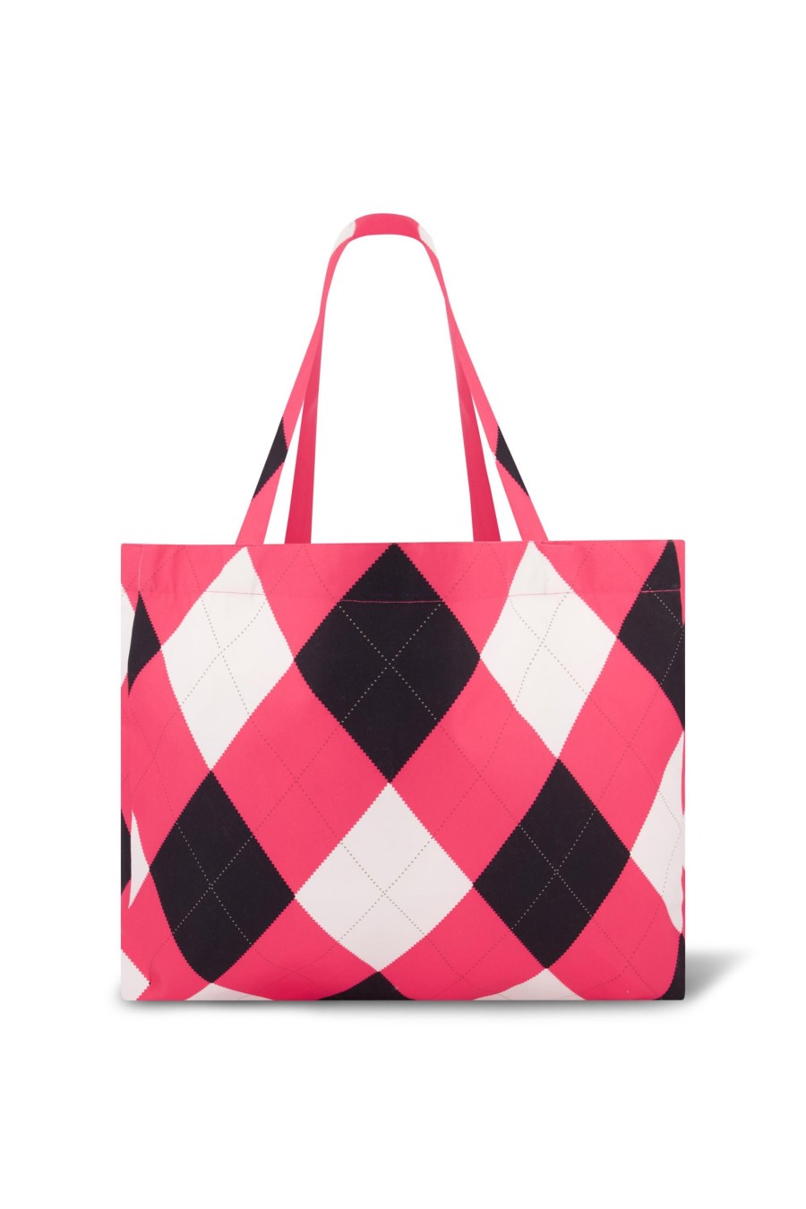 Men Loudmouth | Tote Bag Split - Carmine Rose/Pink Argyle