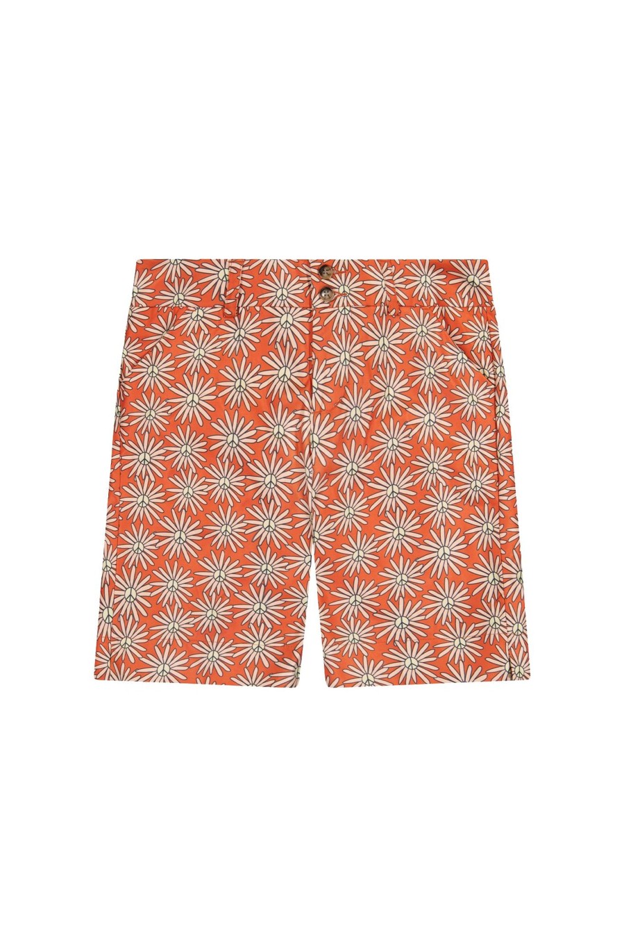 Women Loudmouth | Bermuda Short - Burnt Peace Flower